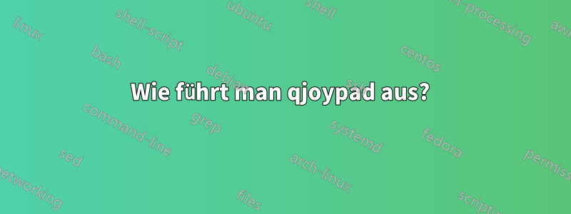 Wie führt man qjoypad aus? 