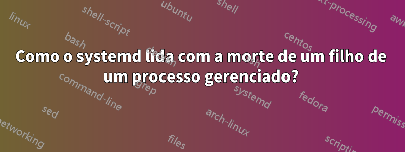 Como o systemd lida com a morte de um filho de um processo gerenciado?