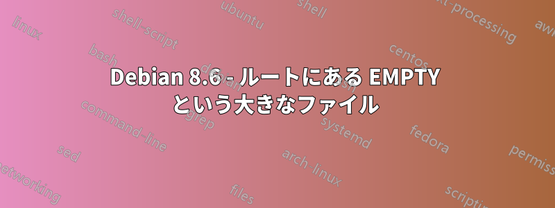 Debian 8.6 - ルートにある EMPTY という大きなファイル