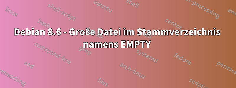 Debian 8.6 - Große Datei im Stammverzeichnis namens EMPTY