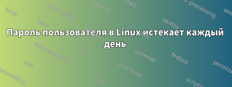 Пароль пользователя в Linux истекает каждый день