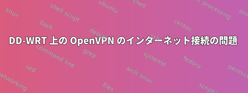 DD-WRT 上の OpenVPN のインターネット接続の問題