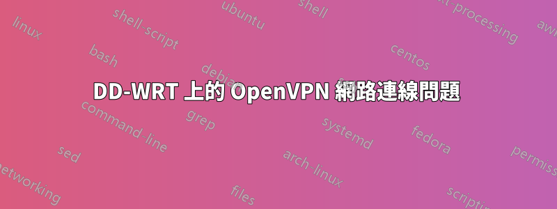 DD-WRT 上的 OpenVPN 網路連線問題