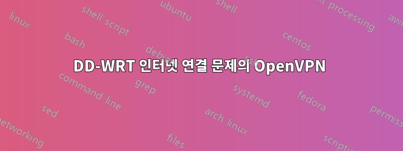 DD-WRT 인터넷 연결 문제의 OpenVPN