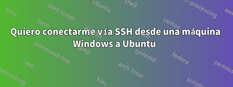 Quiero conectarme vía SSH desde una máquina Windows a Ubuntu 