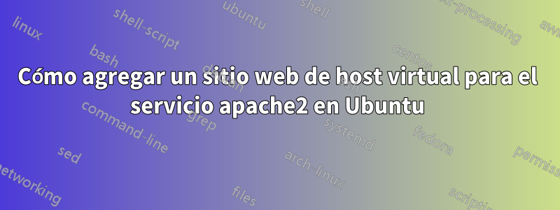 Cómo agregar un sitio web de host virtual para el servicio apache2 en Ubuntu