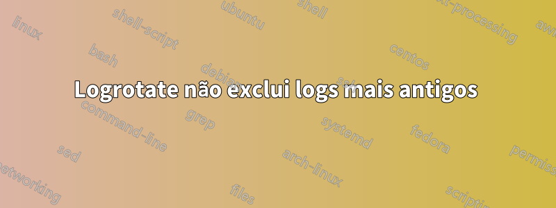 Logrotate não exclui logs mais antigos