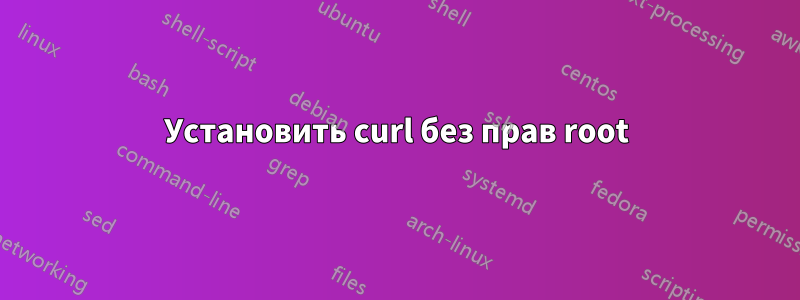 Установить curl без прав root