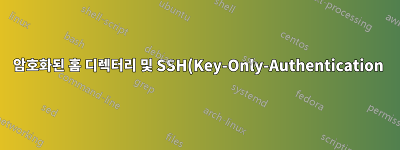 암호화된 홈 디렉터리 및 SSH(Key-Only-Authentication)로 인해 X11 전달이 중단됨