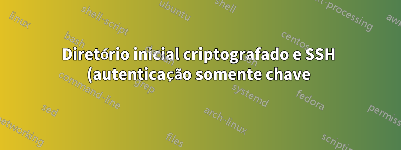 Diretório inicial criptografado e SSH (autenticação somente chave) interrompem o encaminhamento X11