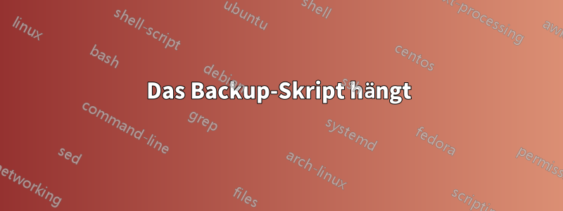 Das Backup-Skript hängt