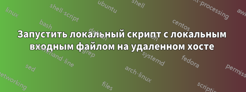 Запустить локальный скрипт с локальным входным файлом на удаленном хосте