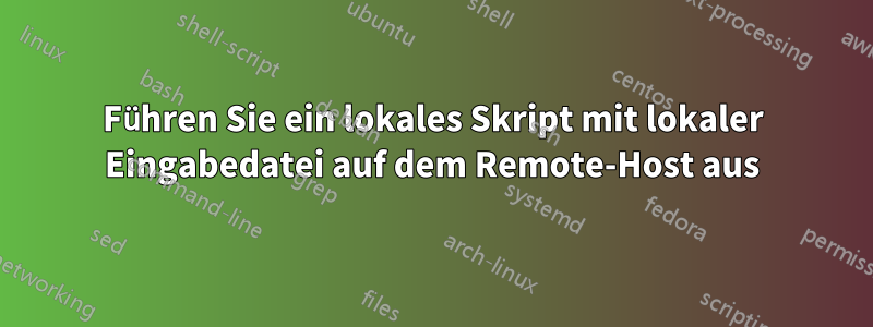 Führen Sie ein lokales Skript mit lokaler Eingabedatei auf dem Remote-Host aus