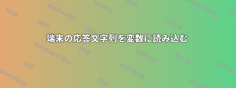 端末の応答文字列を変数に読み込む