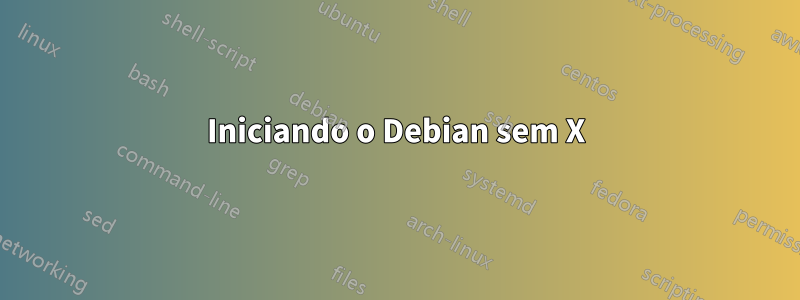 Iniciando o Debian sem X