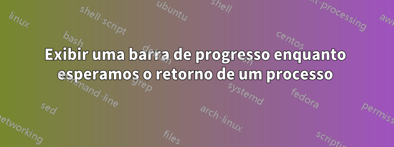 Exibir uma barra de progresso enquanto esperamos o retorno de um processo