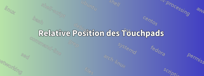 Relative Position des Touchpads