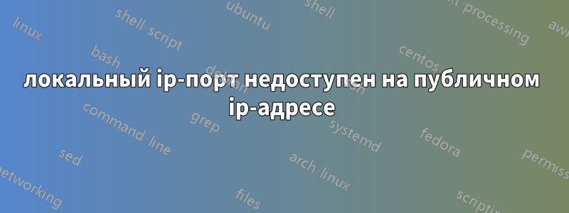 локальный ip-порт недоступен на публичном ip-адресе