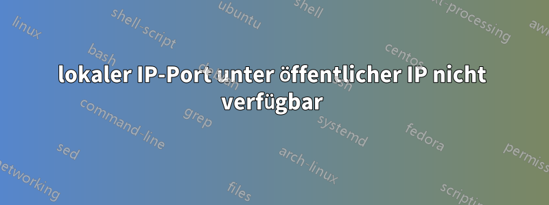 lokaler IP-Port unter öffentlicher IP nicht verfügbar