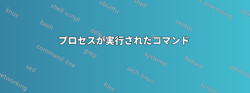 プロセスが実行されたコマンド