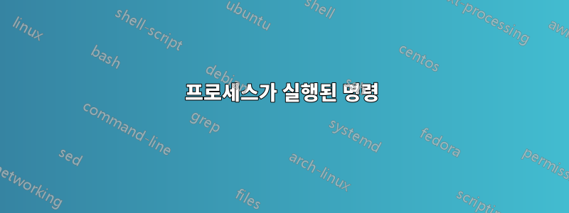 프로세스가 실행된 명령