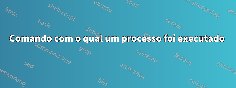 Comando com o qual um processo foi executado