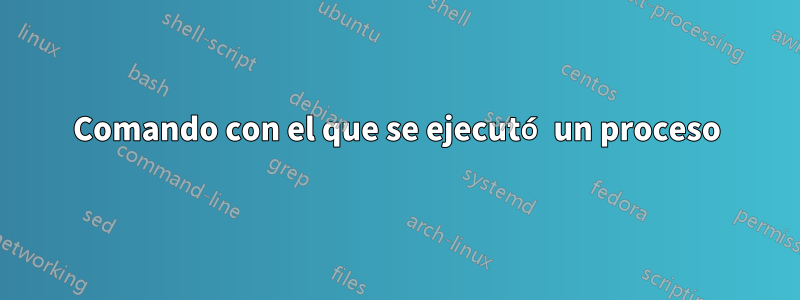 Comando con el que se ejecutó un proceso