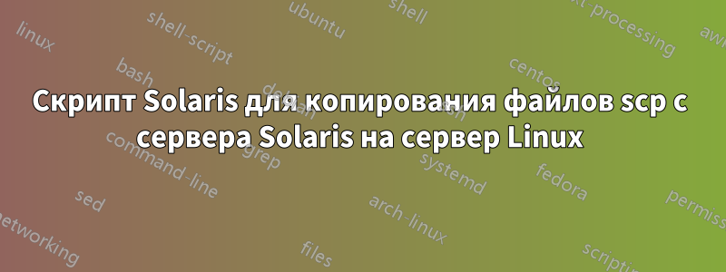 Скрипт Solaris для копирования файлов scp с сервера Solaris на сервер Linux