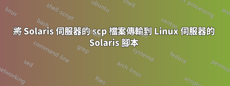 將 Solaris 伺服器的 scp 檔案傳輸到 Linux 伺服器的 Solaris 腳本