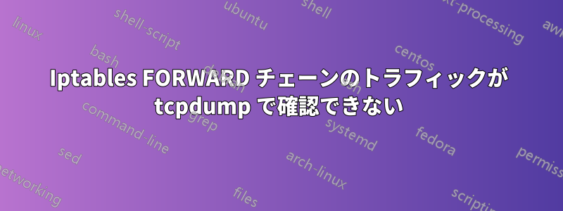 Iptables FORWARD チェーンのトラフィックが tcpdump で確認できない