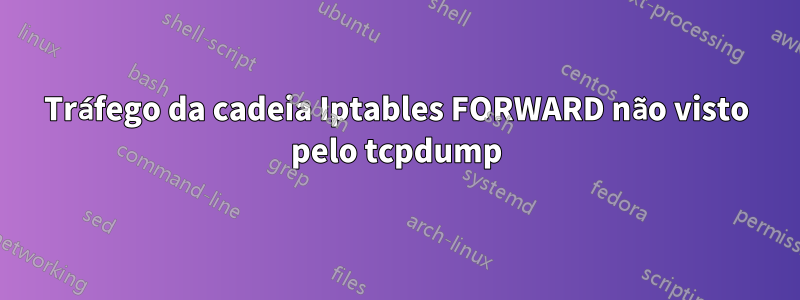 Tráfego da cadeia Iptables FORWARD não visto pelo tcpdump