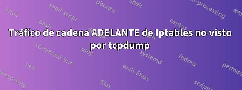 Tráfico de cadena ADELANTE de Iptables no visto por tcpdump