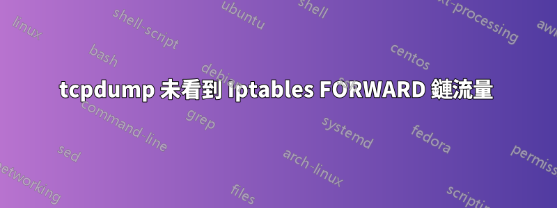 tcpdump 未看到 Iptables FORWARD 鏈流量