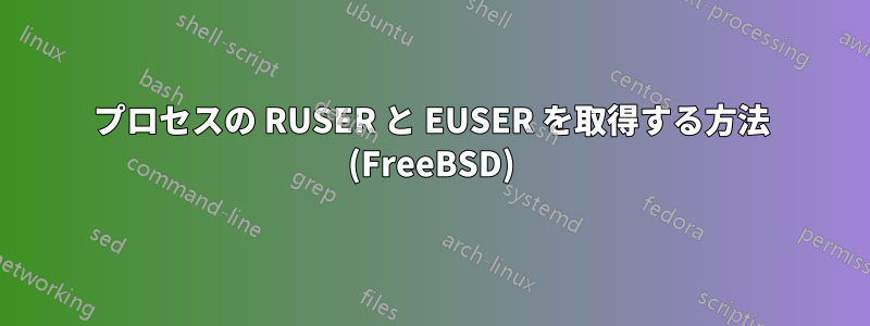 プロセスの RUSER と EUSER を取得する方法 (FreeBSD)