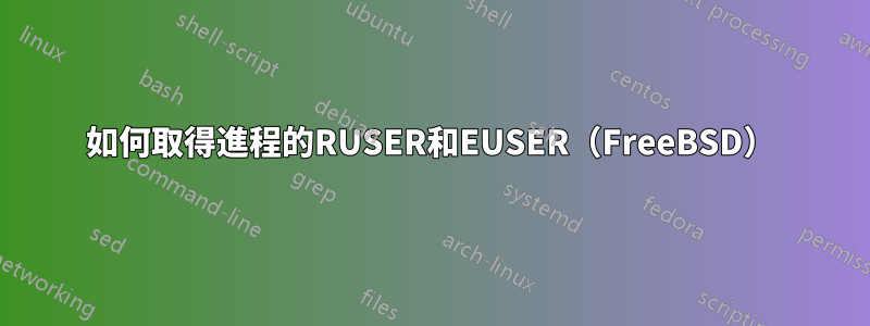 如何取得進程的RUSER和EUSER（FreeBSD）