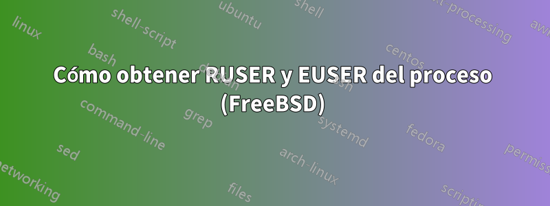 Cómo obtener RUSER y EUSER del proceso (FreeBSD)