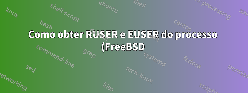 Como obter RUSER e EUSER do processo (FreeBSD)