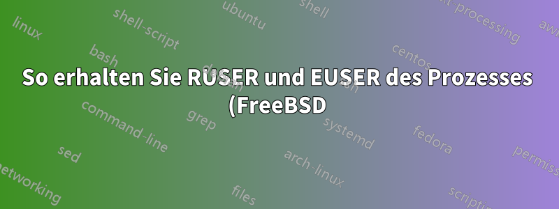 So erhalten Sie RUSER und EUSER des Prozesses (FreeBSD)