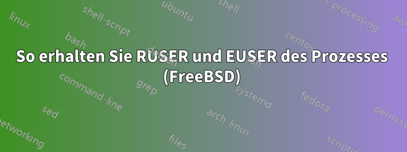 So erhalten Sie RUSER und EUSER des Prozesses (FreeBSD)