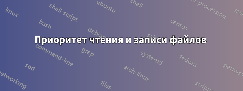 Приоритет чтения и записи файлов