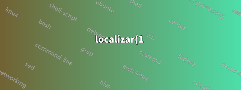 localizar(1) armazena em buffer sua saída