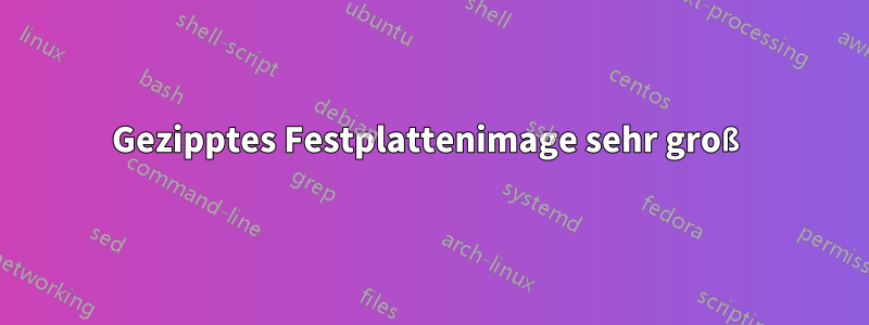 Gezipptes Festplattenimage sehr groß