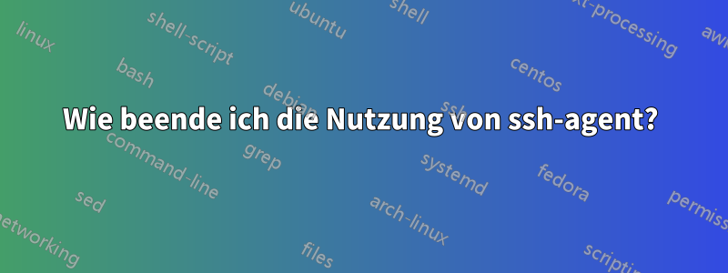 Wie beende ich die Nutzung von ssh-agent?