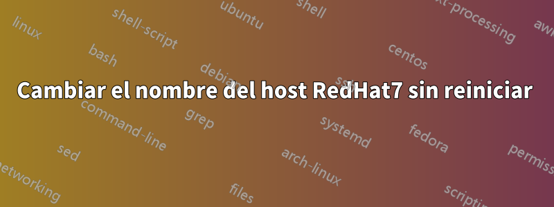 Cambiar el nombre del host RedHat7 sin reiniciar