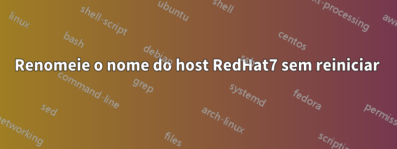 Renomeie o nome do host RedHat7 sem reiniciar