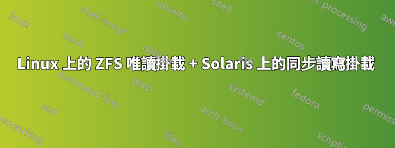 Linux 上的 ZFS 唯讀掛載 + Solaris 上的同步讀寫掛載