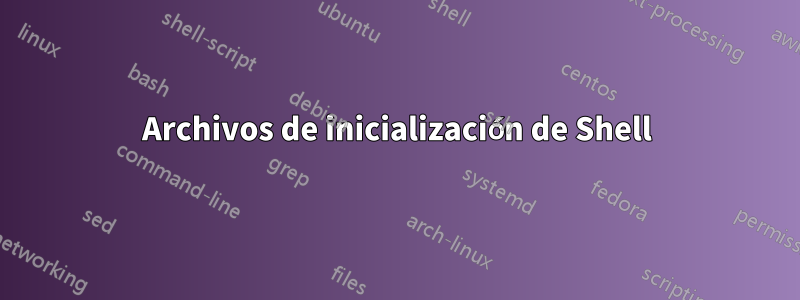 Archivos de inicialización de Shell