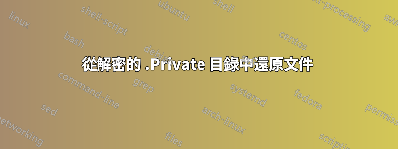 從解密的 .Private 目錄中還原文件