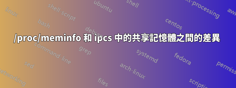 /proc/meminfo 和 ipcs 中的共享記憶體之間的差異