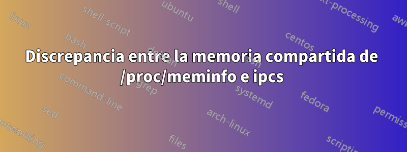 Discrepancia entre la memoria compartida de /proc/meminfo e ipcs